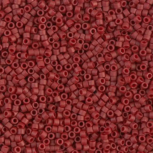Delica Bead Opaque Dark Red Glazed Luster Matte DB378