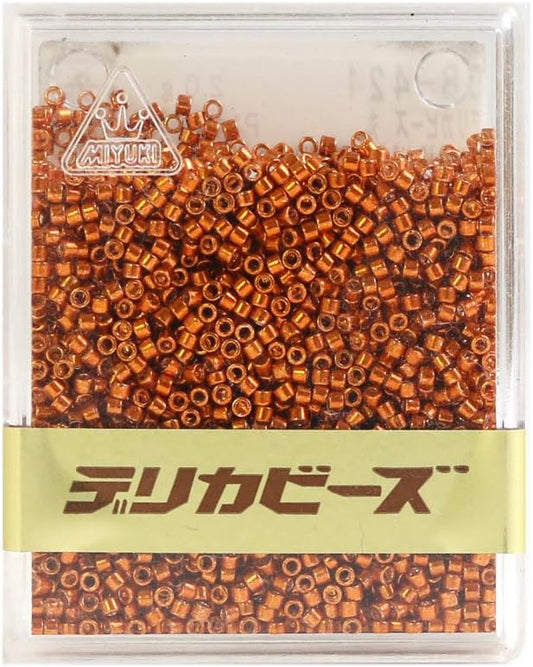Delica Bead Galvanized Tangerine Dyed DB421