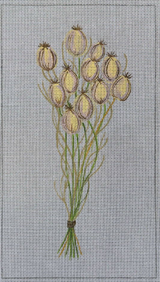 Vintage Canvas - Dried Nigella on Lavender