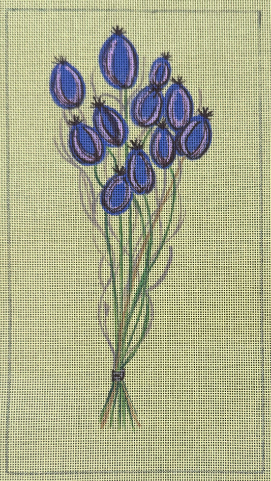 Vintage Canvas - Dried Nigella on Yellow