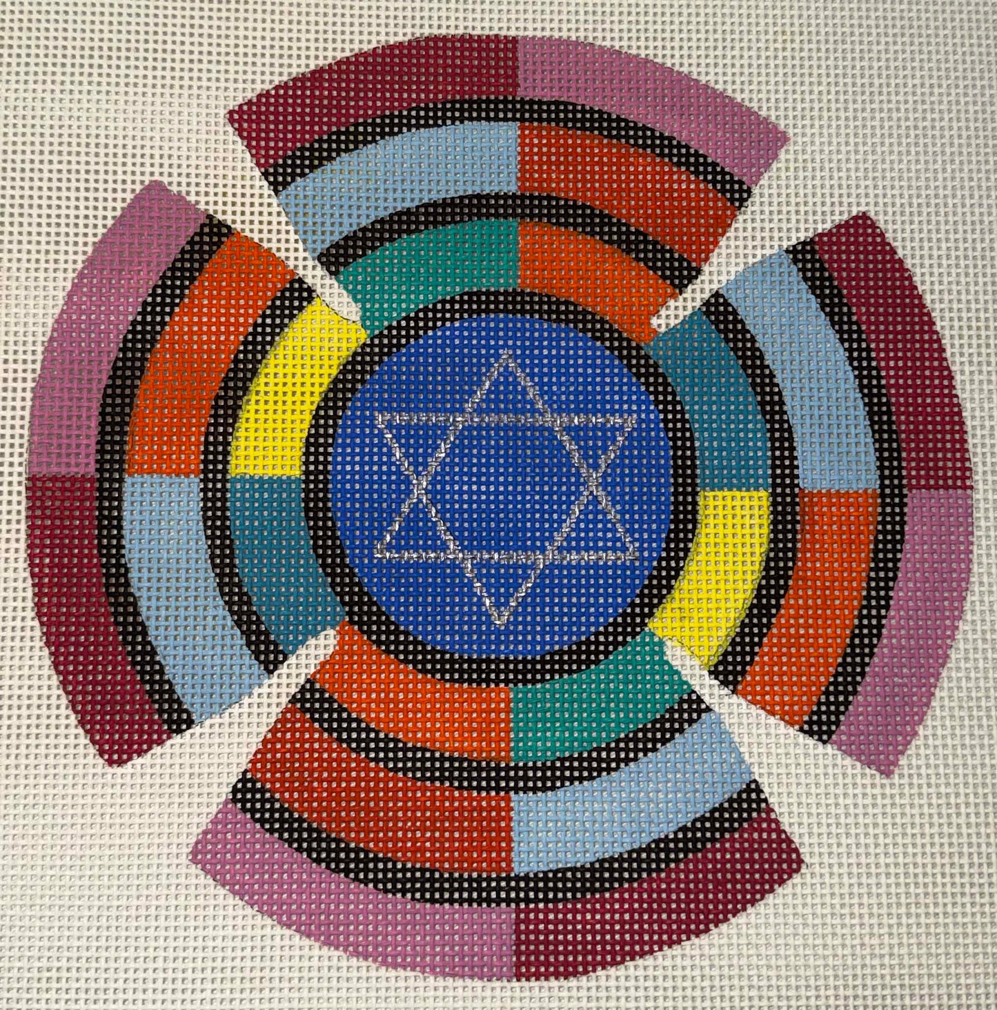 Rainbow Striped Tefillin Kippa