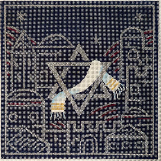 Blue Jerusalem Tefillin by Shelbi