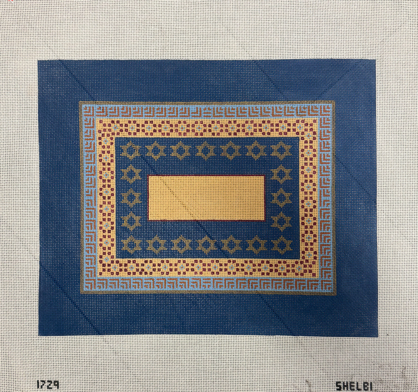 Blue and Gold Tallit by Shelbi