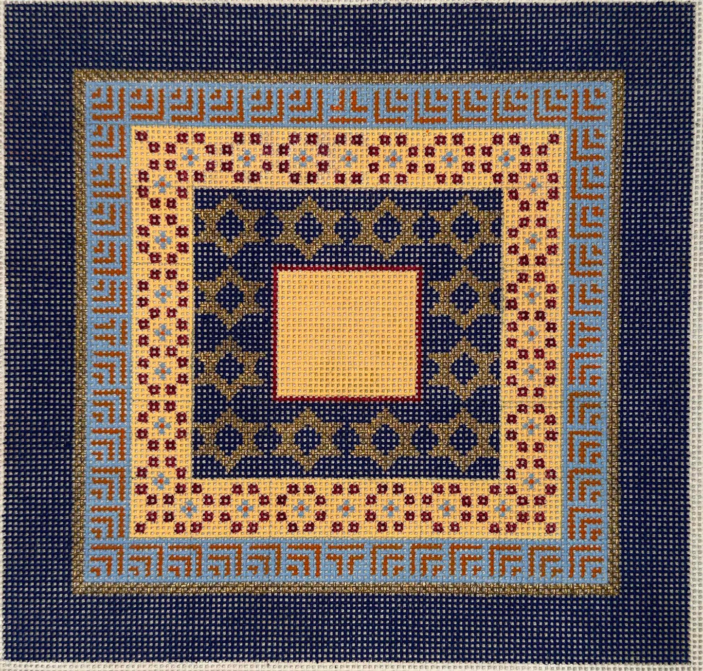 Blue and Gold Tefillin by Shelbi
