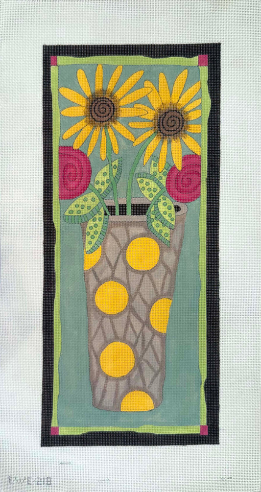 Tall Sunflower Vase by Ewe and Eye