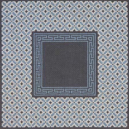 Grey Blue Borders Tefillin