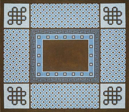 Blue and Brown Diamonds Tallit