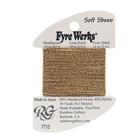 Fyre Werks Soft Sheen, Old Gold FT15