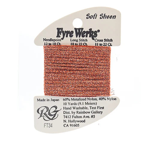 Fyre Werks Soft Sheen, Red Orange FT34