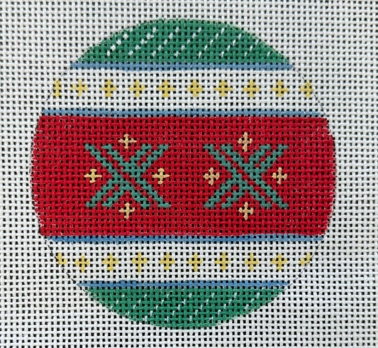 Vintage Canvas - Christmas Ornament #1