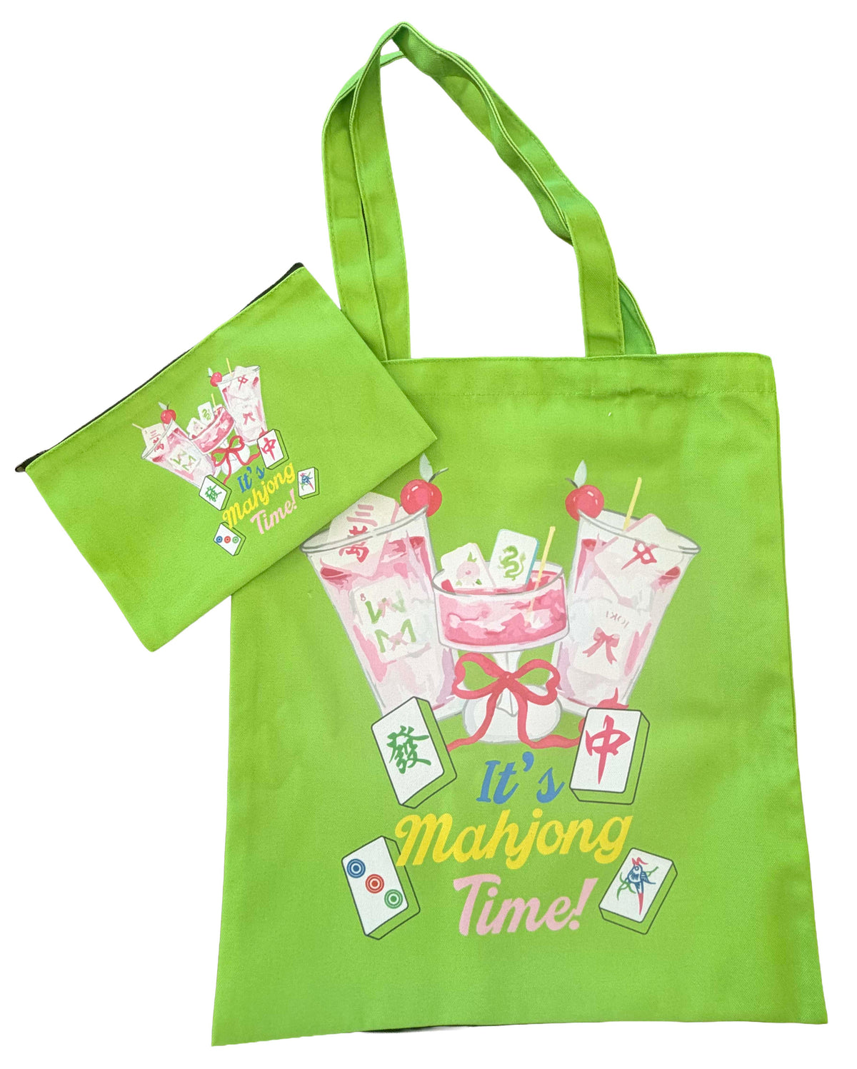 Mah Jongg Project Bag and Matching Pouch