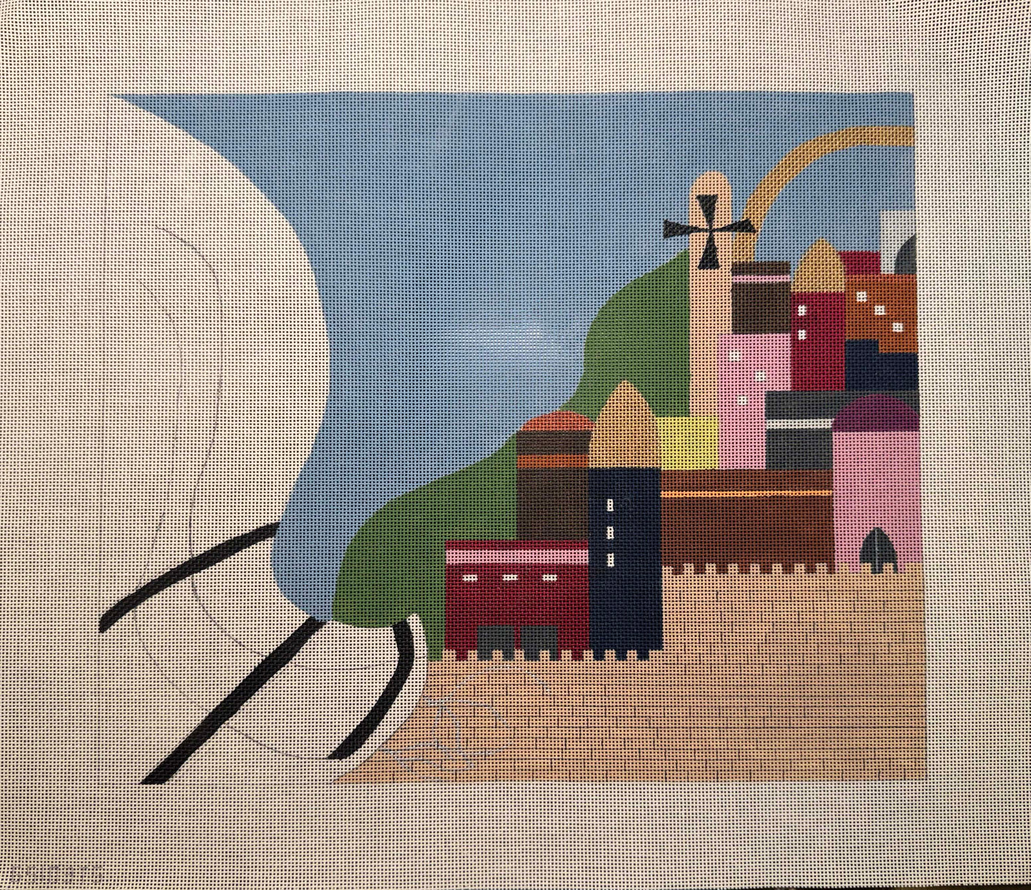 Gone Stitching Jerusalem with Tallit