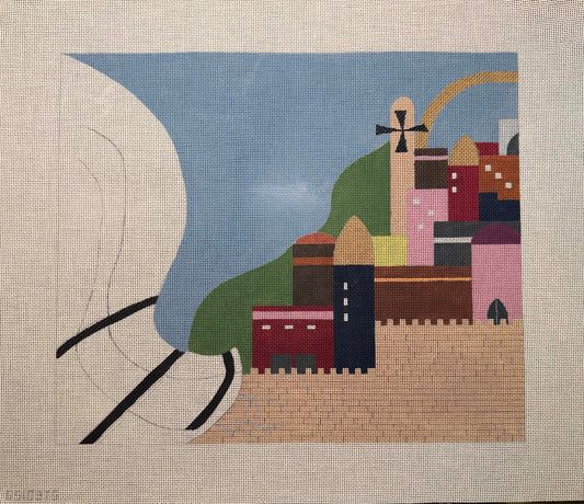 Gone Stitching Jerusalem with Tallit
