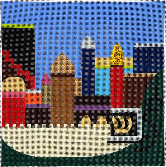 Gone Stitching Jerusalem Tefillin Canvas