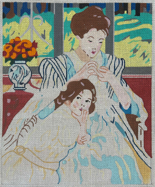 Art Reproduction - Renoir Mother/Child Sewing Canvas