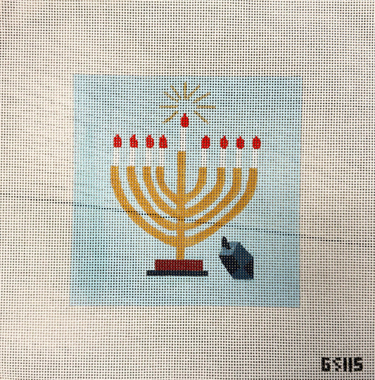 Menorah and Dreidel