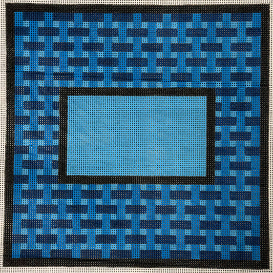 Woven Tefillin Blue on Blue