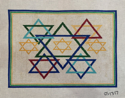 Colorful Brilliant Star Challah Cover