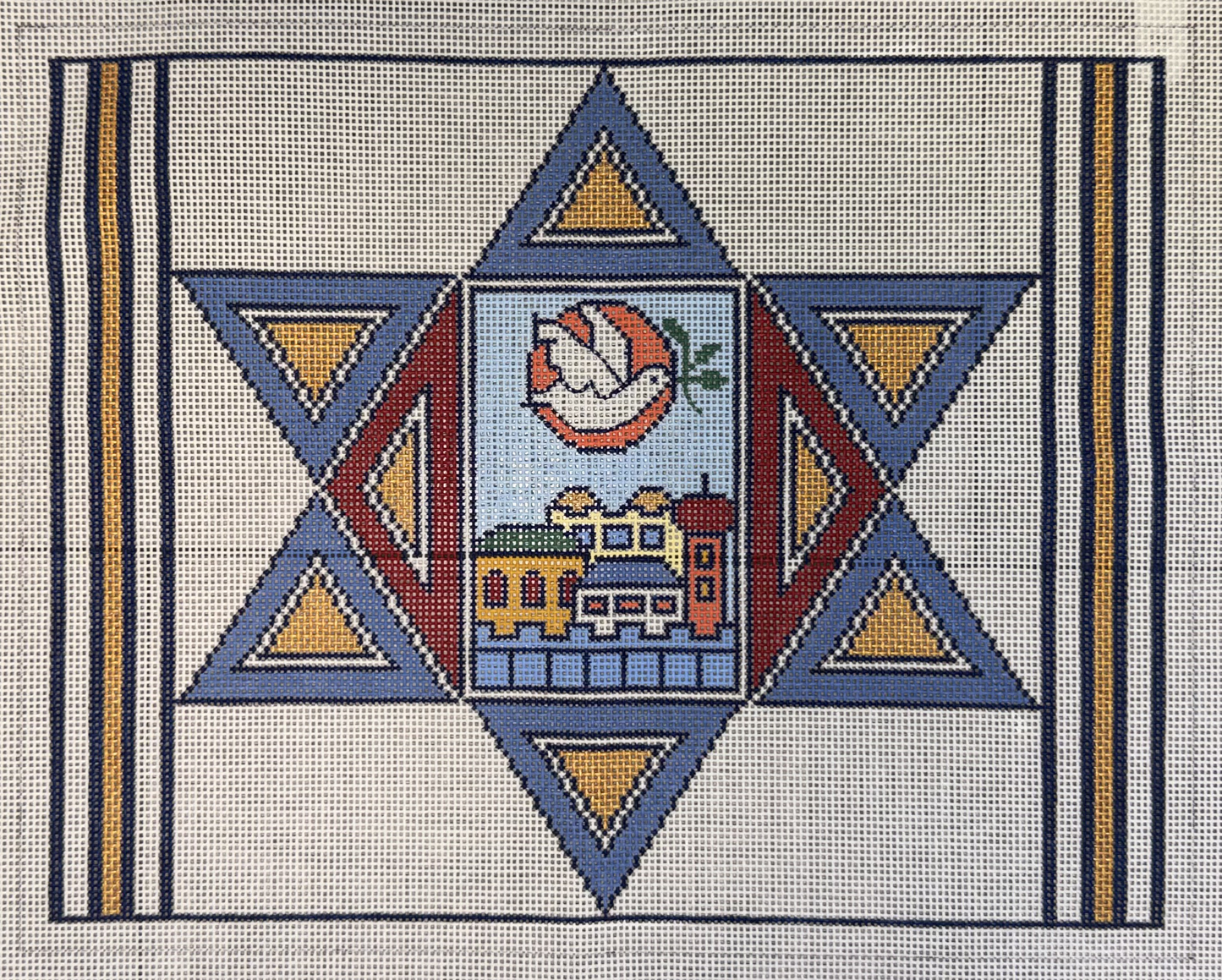 Dove and Jerusalem Inside Star