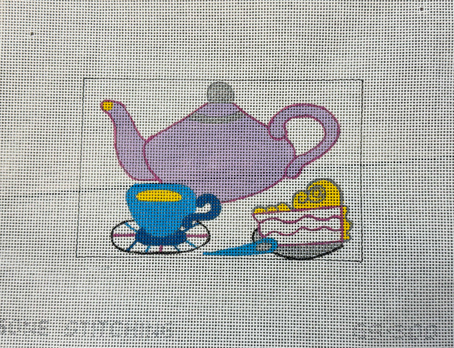 Tea pot and cake for a tray