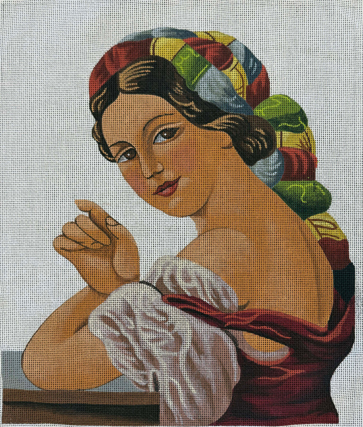 VIntage Canvas - Woman with Hair Covering