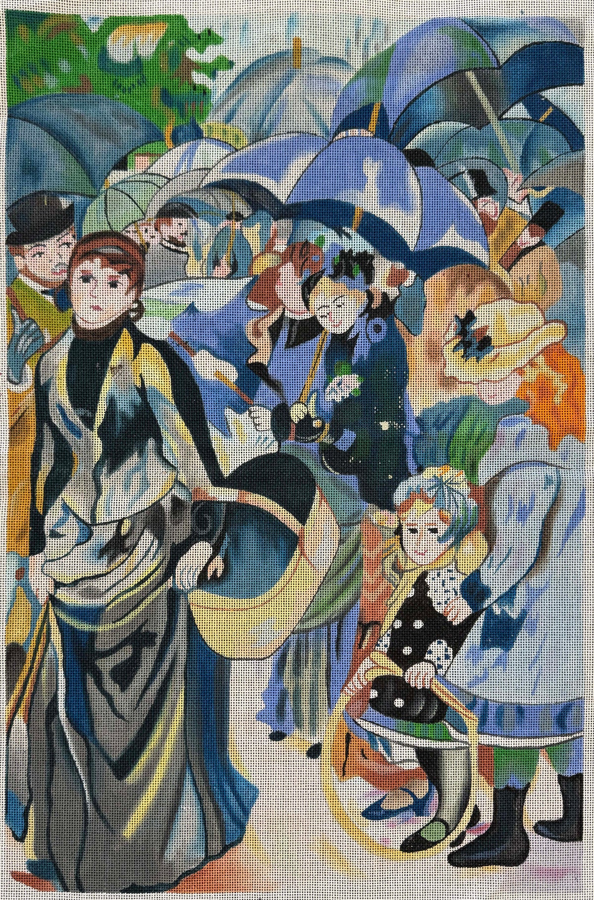 Art Adaption of Les Parapluies by Renoir