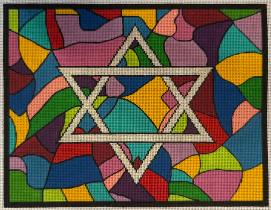 Kaleidoscope Star Tallit - Handpainted