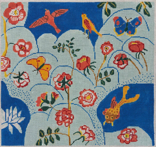 Vintage Canvas - Floral Garden Pillow