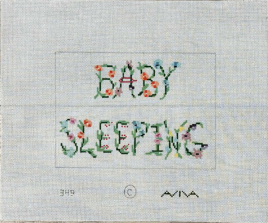 Baby Sleeping in Ribbon - 18 count