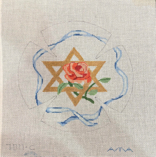 Rose and Star Kippa