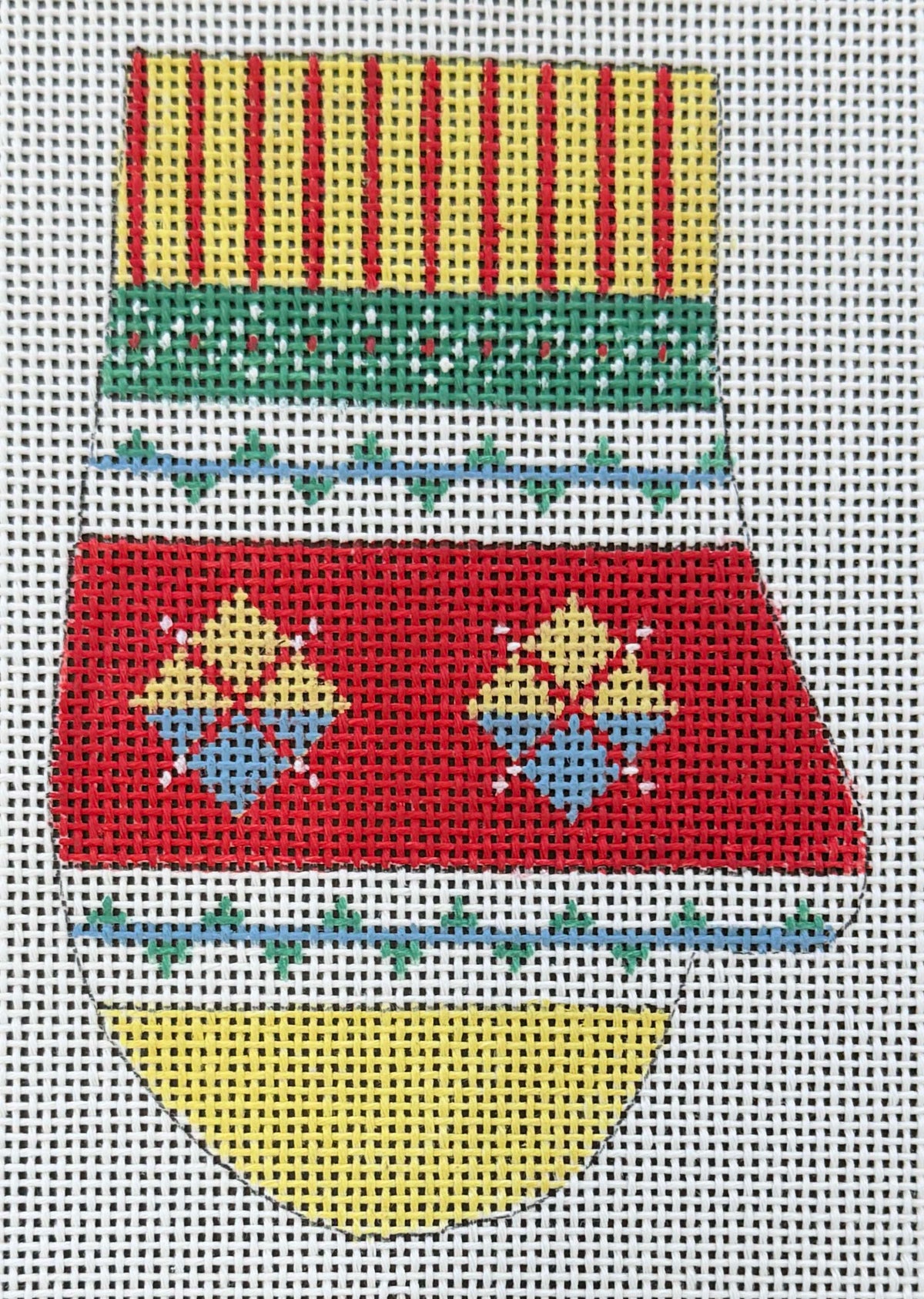 Vintage Canvas - Christmas Ornament #3