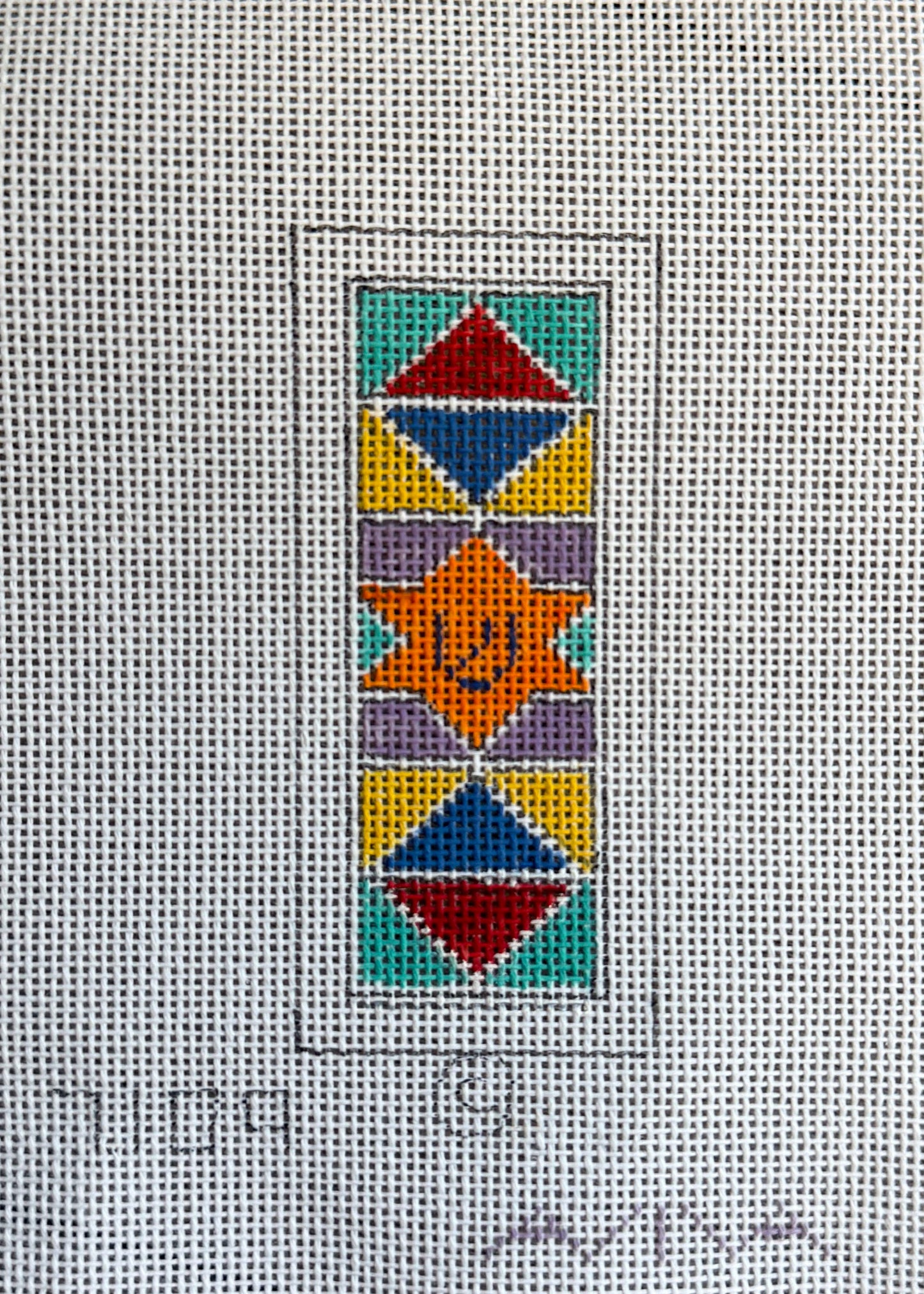 Mini Geometric Multicolor Mezuzah