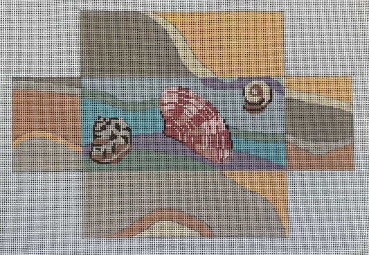 Vintage Canvas - Shell Brick #3