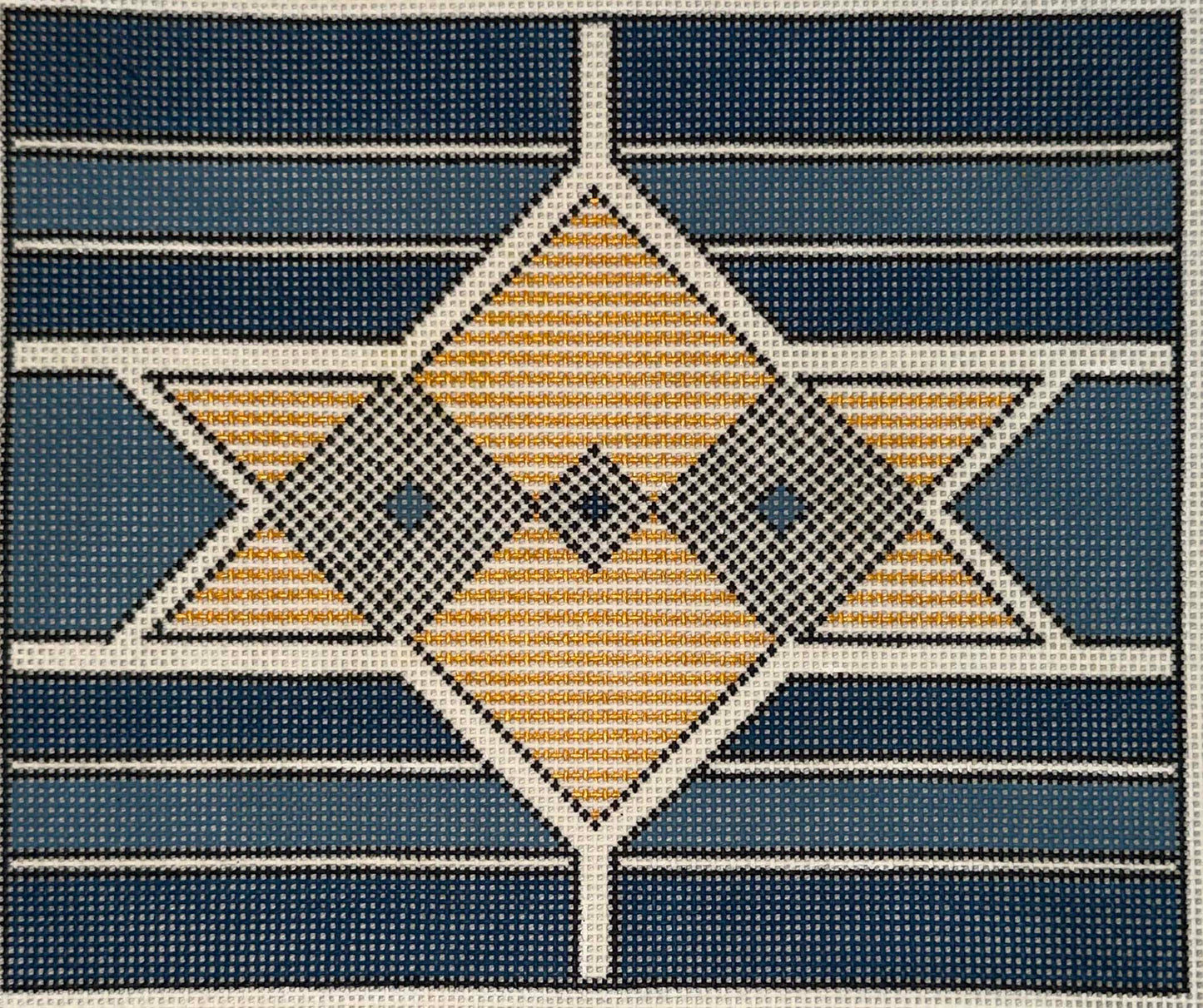 Blue/Yellow Striped Tefillin