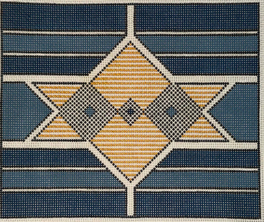 Blue/Yellow Striped Tefillin