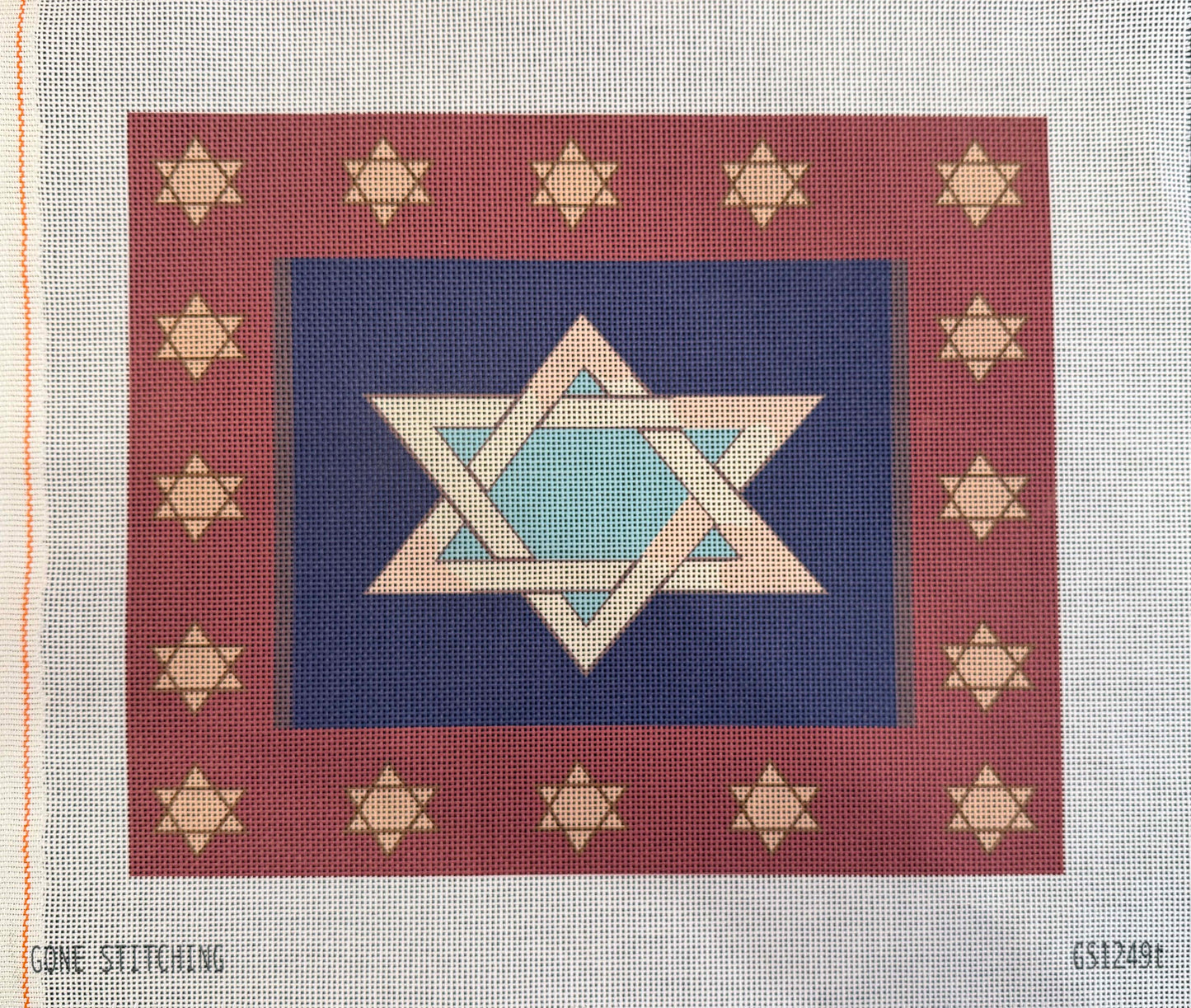 Gold Star with Turquoise Tallit - UV Printed
