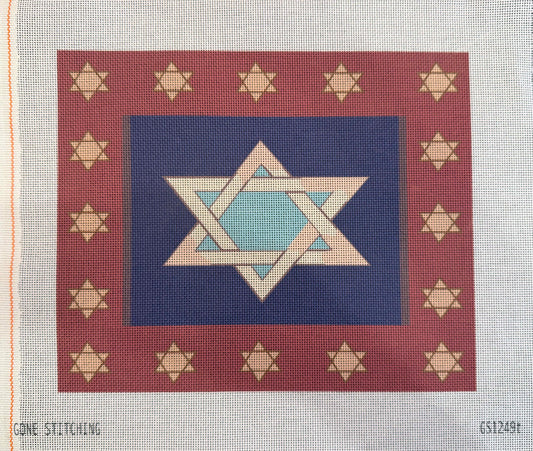 Gold Star with Turquoise Tallit - UV Printed
