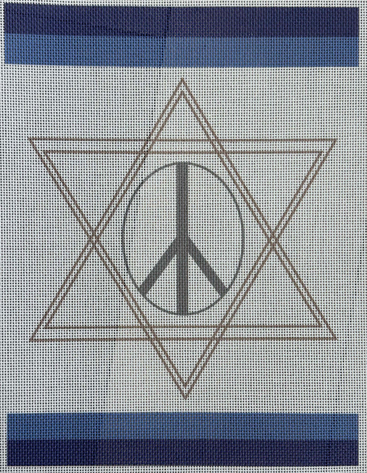 Peace Sign with Blue Stripes