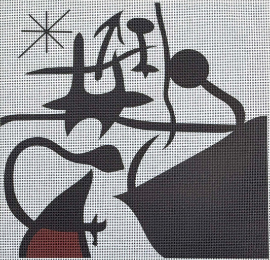 Art Adaption of Woman Birds in the Night by Joan Miro - UV Printed