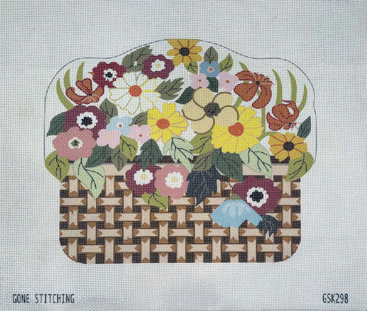 Floral Basket by Gone Stitching - UV Printed