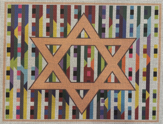 Agam with Gold Star Tallit - UV Printed
