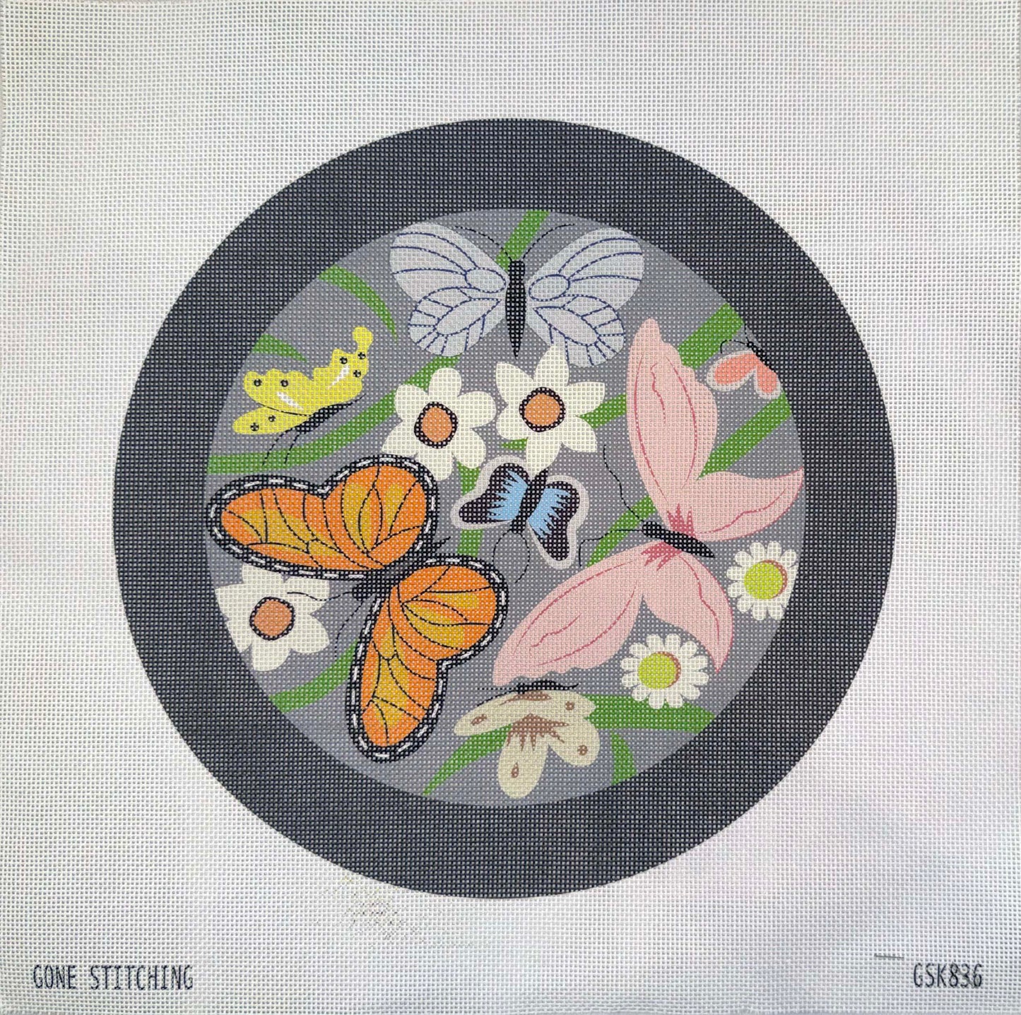 Butterflies Round by Gone Stitching - UV Printed
