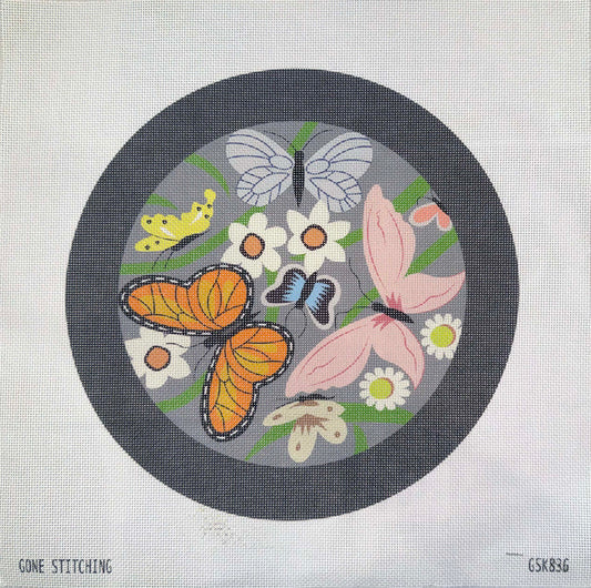 Butterflies Round by Gone Stitching - UV Printed