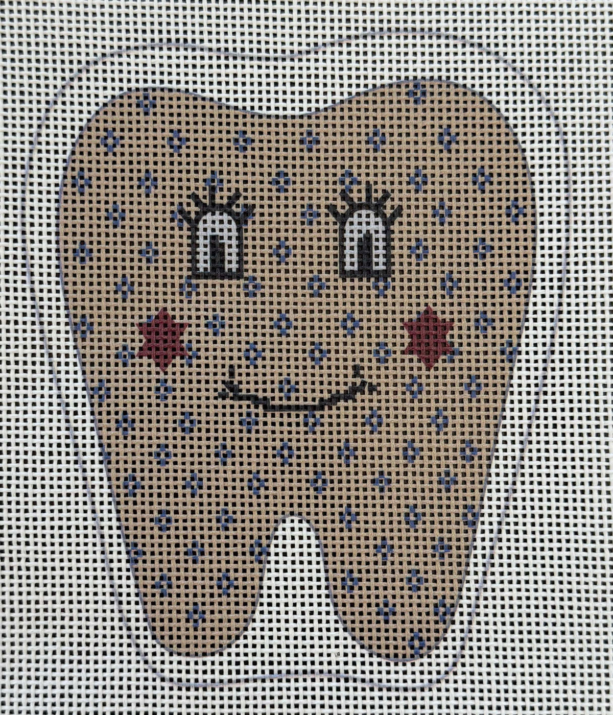 Smiley tooth fairy pillow with Star Cheeks
