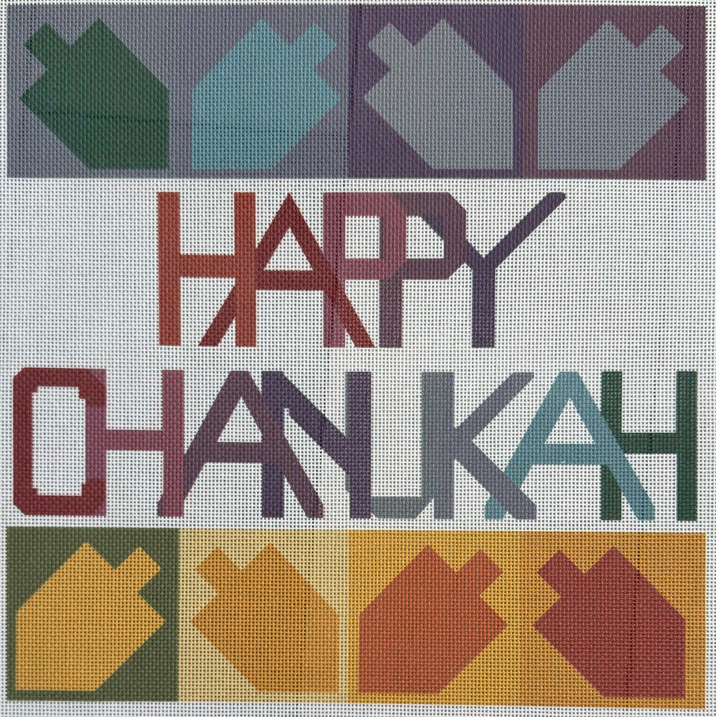 Happy Hanukkah with Colorful Dreidels - UV Printed