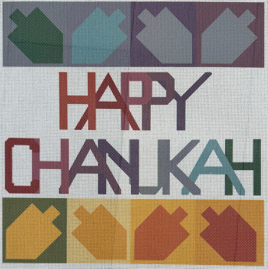 Happy Hanukkah with Colorful Dreidels - UV Printed