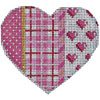 Pink Plaid Hearts