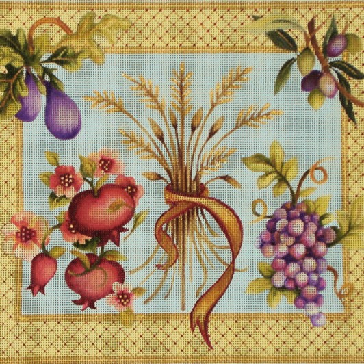 Wheat and Fruit Challah Cover