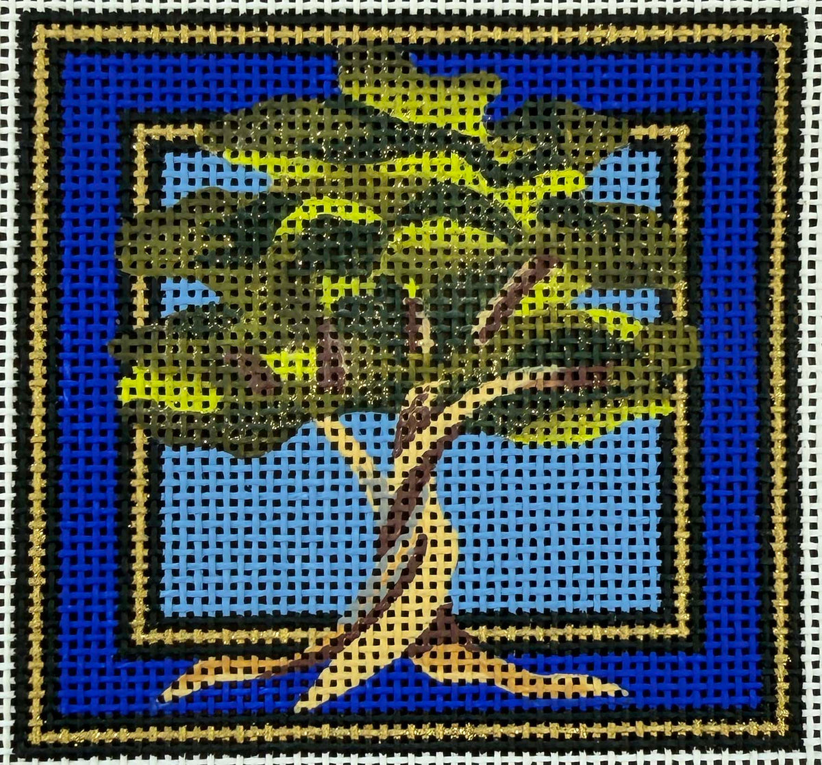 Small canvas patch. 12 Tribes - Asher - Painted