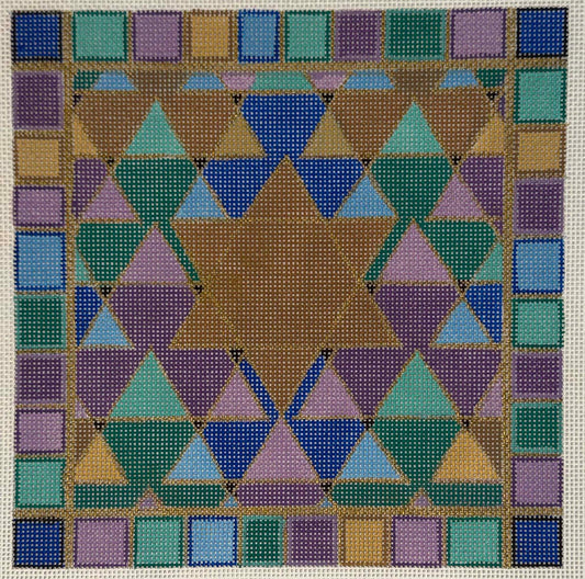 Star of David and Triangles Tefillin by Julia's Needleworks